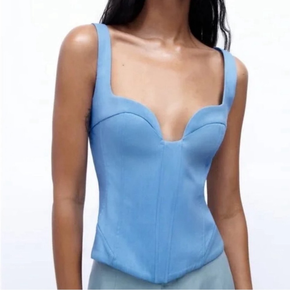Light Blue Zara Corset Top